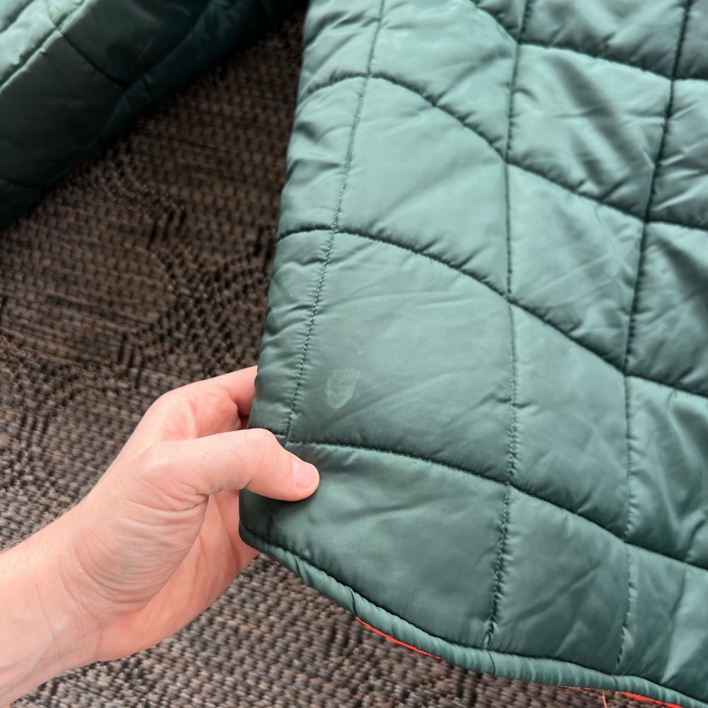 Vintage Nikaldi Jacket Mens M Green Orange Reversible Quilted Hunting Workwear - Picture 6 of 10